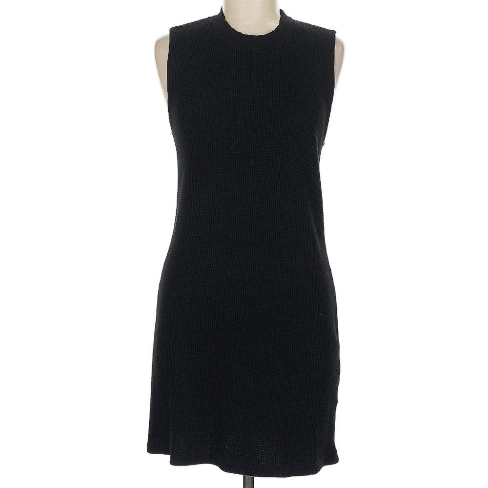 Cotton Citizen Black Monaco Waffle Mini Dress